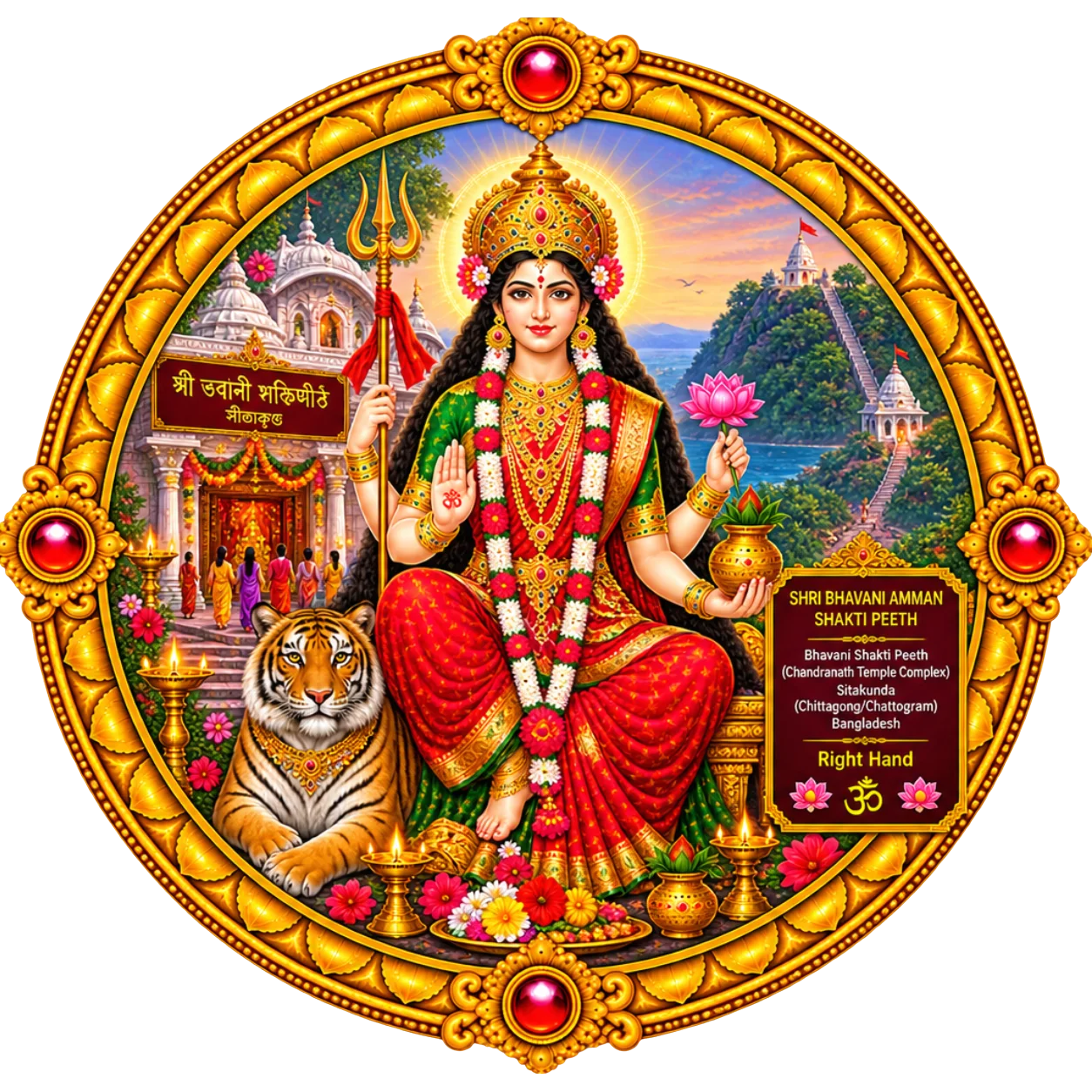 Goddess Sri Chattal Bhavani Center Medallion